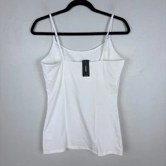 Express Original Best Loved Bra Cami White Adjustable Shelf Built-In Size Medium - Picture 6 of 7